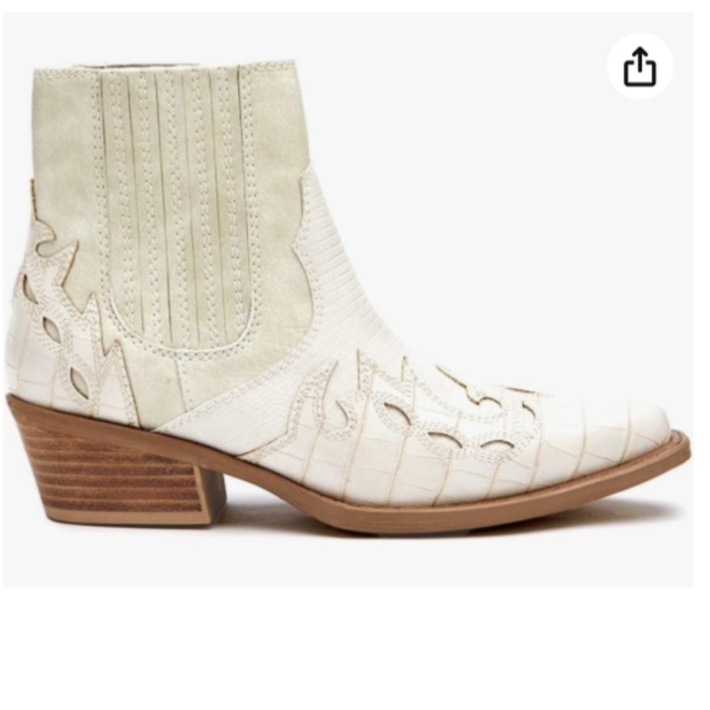 Matisse white cowboy ankle Booties - Picture 7 of 7